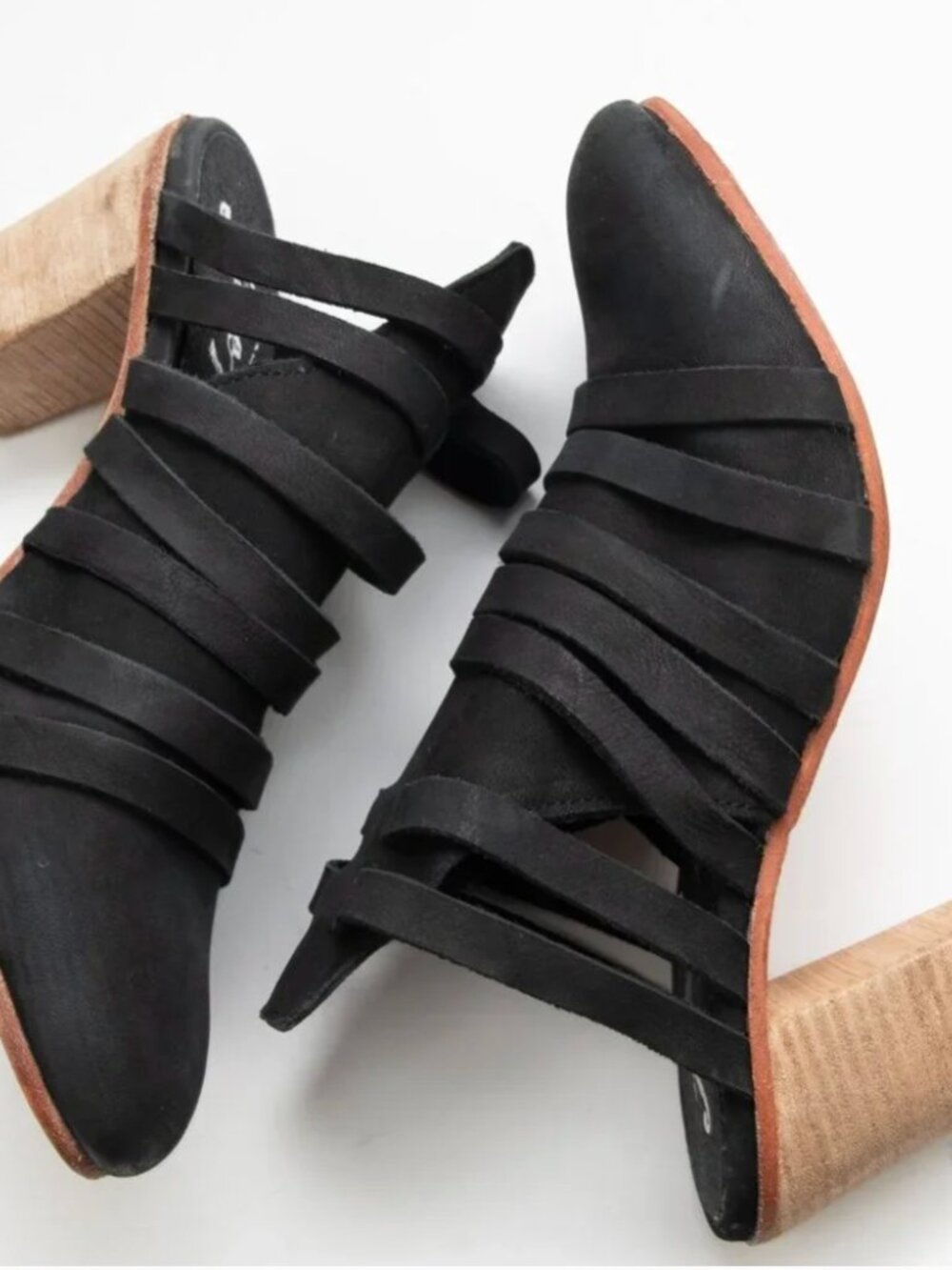 Free People "Byron" Strappy Mule In Black - Size 8 - Picture 11 of 13